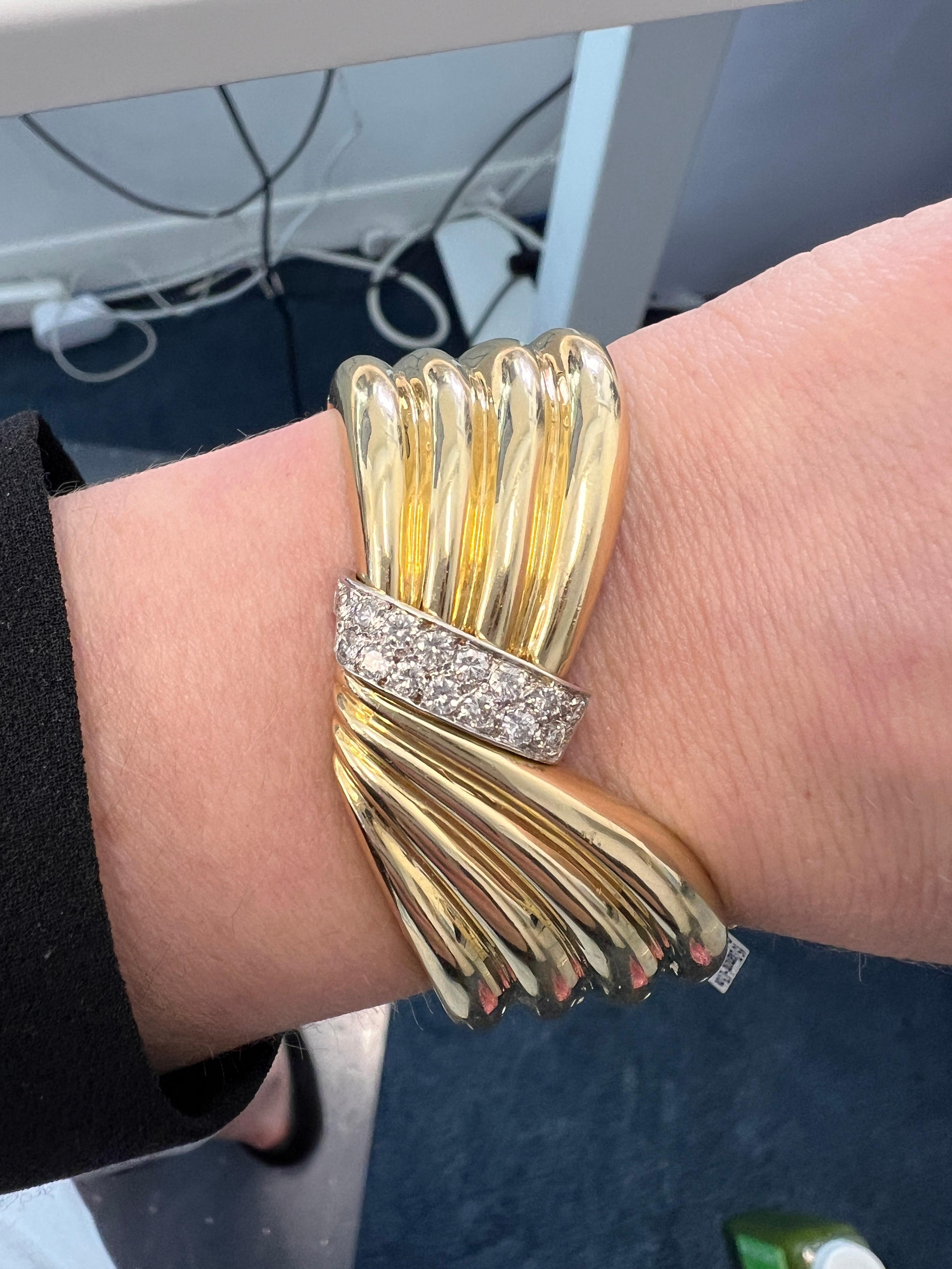 Bracelet rétro vintage à diamants Pour femmes en vente