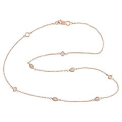 Diamond Delicate Chain Necklace Made In 14k Rose Gold