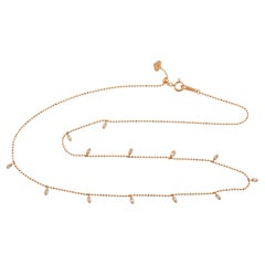 Diamant zarte Kette Halskette aus 18k Rose Gold