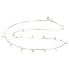 Diamond Delicate Chain Necklace Made In 18k White Gold