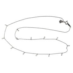 Diamant zarte Kette Halskette aus 18k Weißgold
