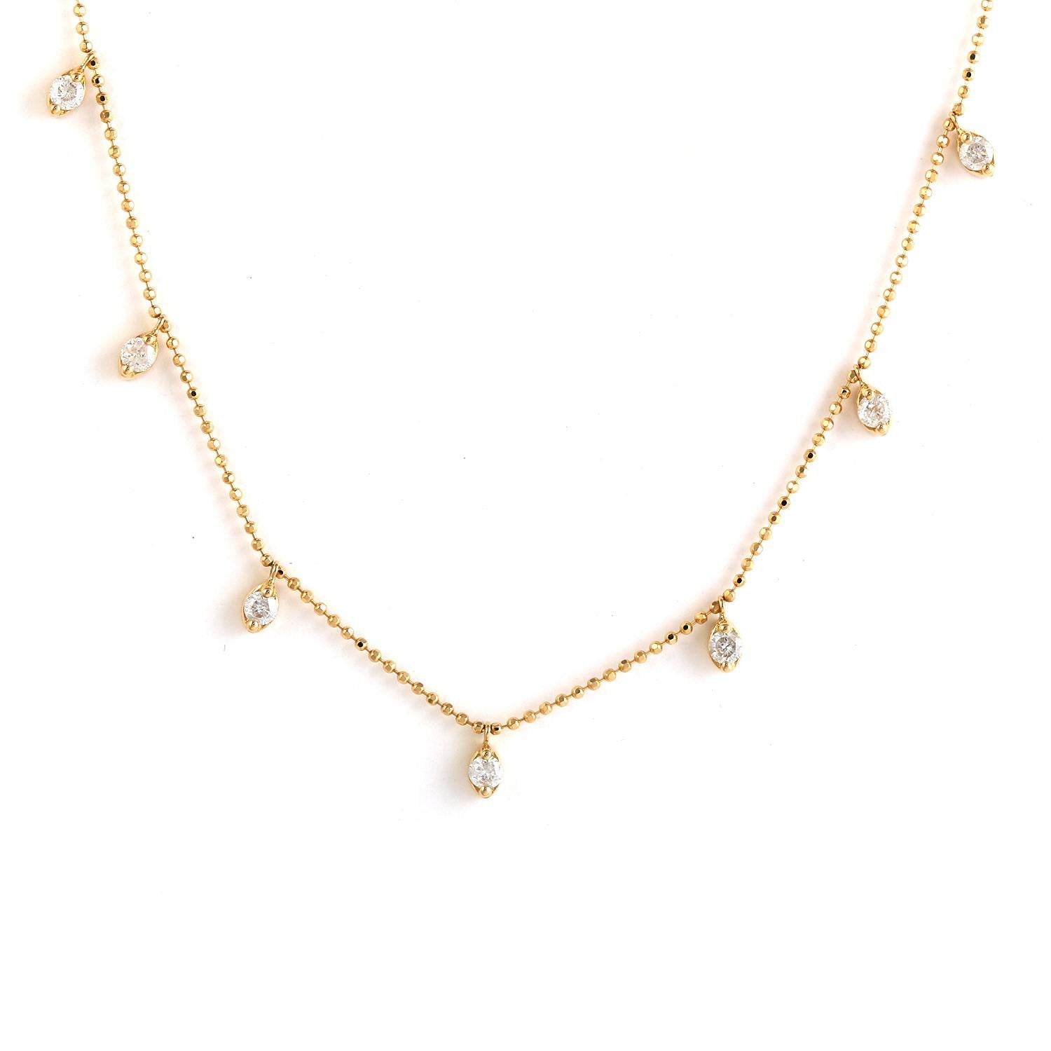 Artisan Chaîne délicate en or jaune 18 carats en vente