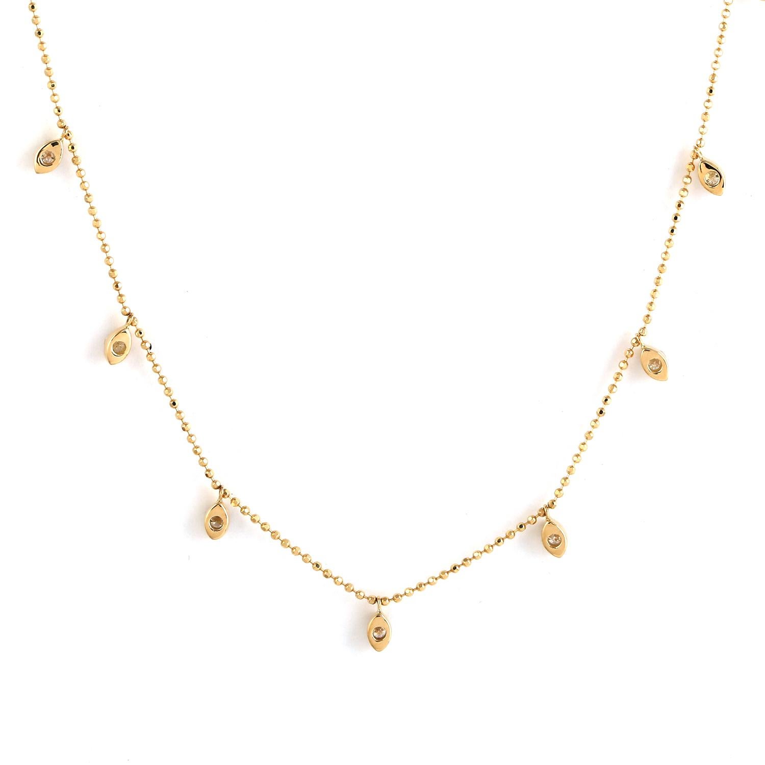 Taille mixte Chaîne délicate en or jaune 18 carats en vente