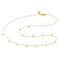 Diamant zarte Kette Halskette aus 18k Gelbgold