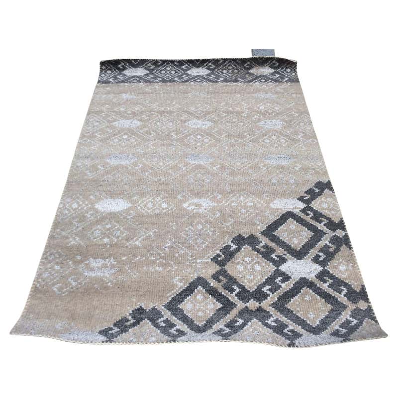 High-Low Diamond Pattern Rug For Sale at 1stDibs | diamond pattern wool ...