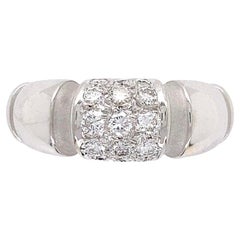 Diamond Designer Mauboussin Paris Gold Band Ring Estate Fine Jewelry