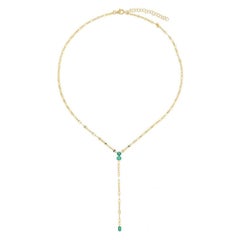 Diamond Dewdrop 14K (or 18k upon request) Yellow Gold Lariat Necklace