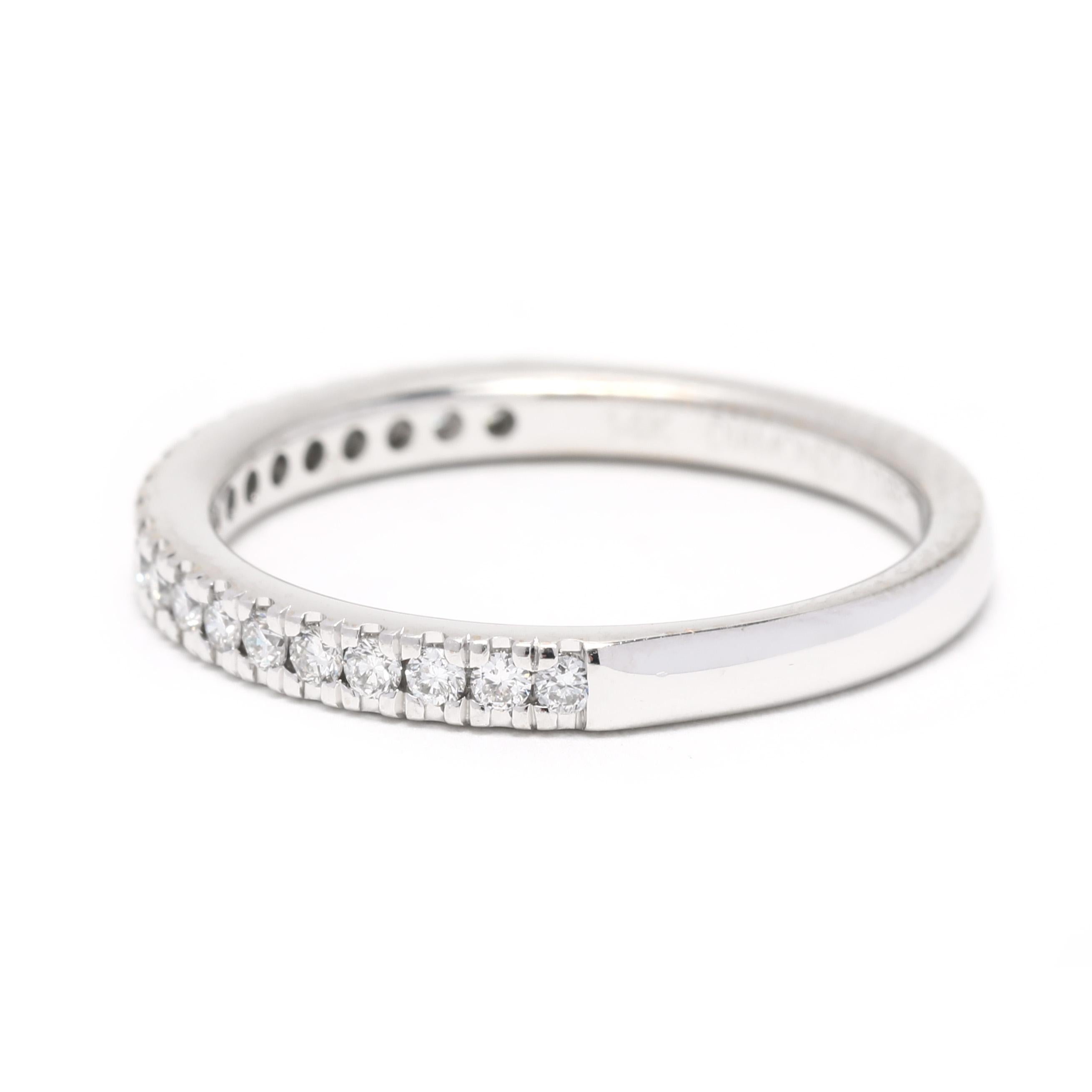 Brilliant Cut Diamond Direct 0.30ctw Thin Diamond Wedding Band, 14k White Gold, Ring For Sale