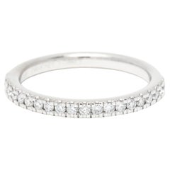 Diamond Direct 0.30ctw Thin Diamond Wedding Band, 14k White Gold, Ring