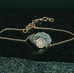 Diamond Disc Chain Bracelet in 14K Yellow Gold