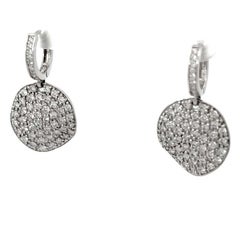 Diamond Disc Dangle Earrings