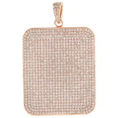 Diamond Dog Tag Pendant in 10 Karat Gold