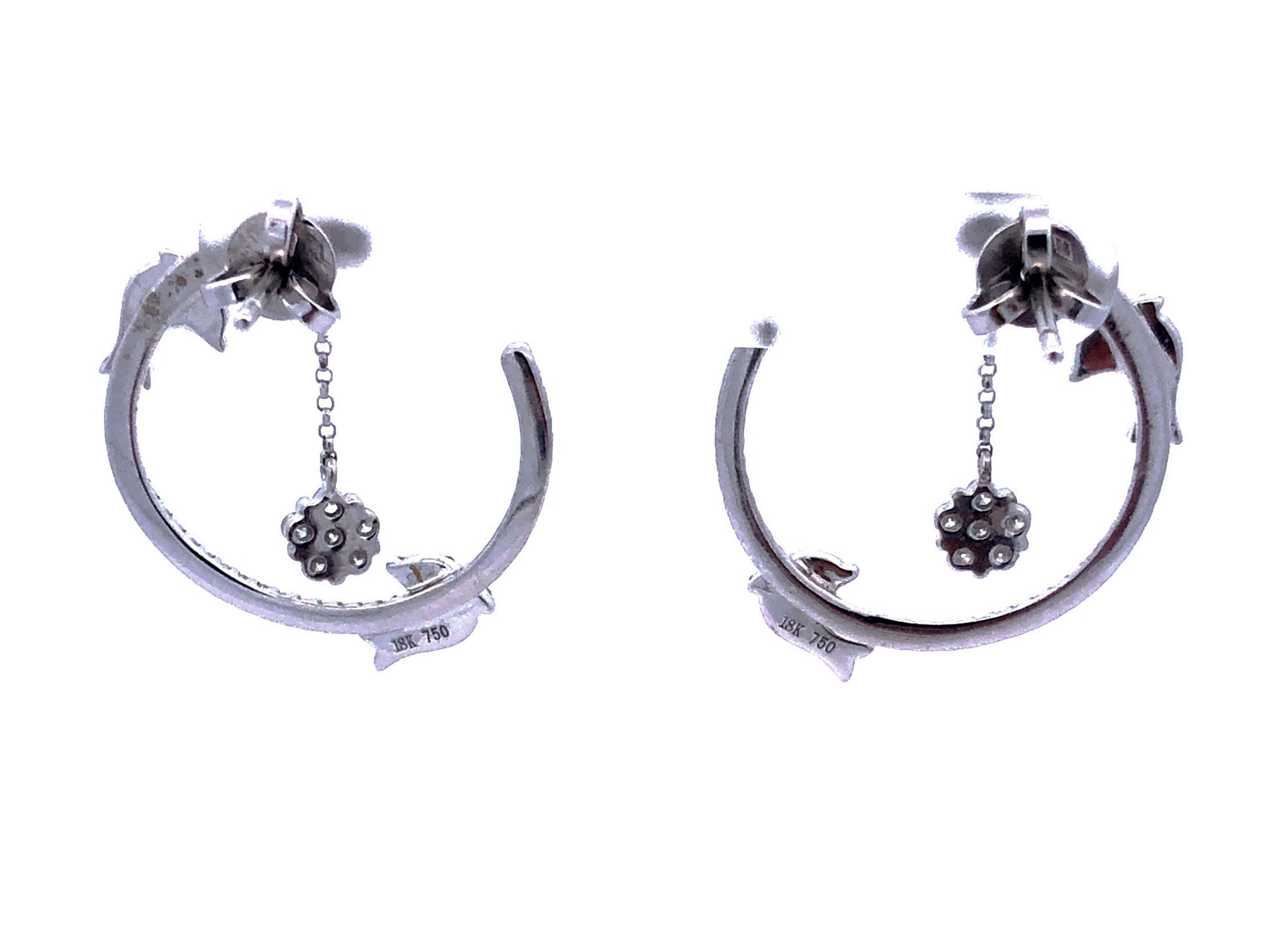 dolphin diamond earrings