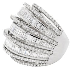 Diamond Dome 18 Carat White Gold Cocktail Ring