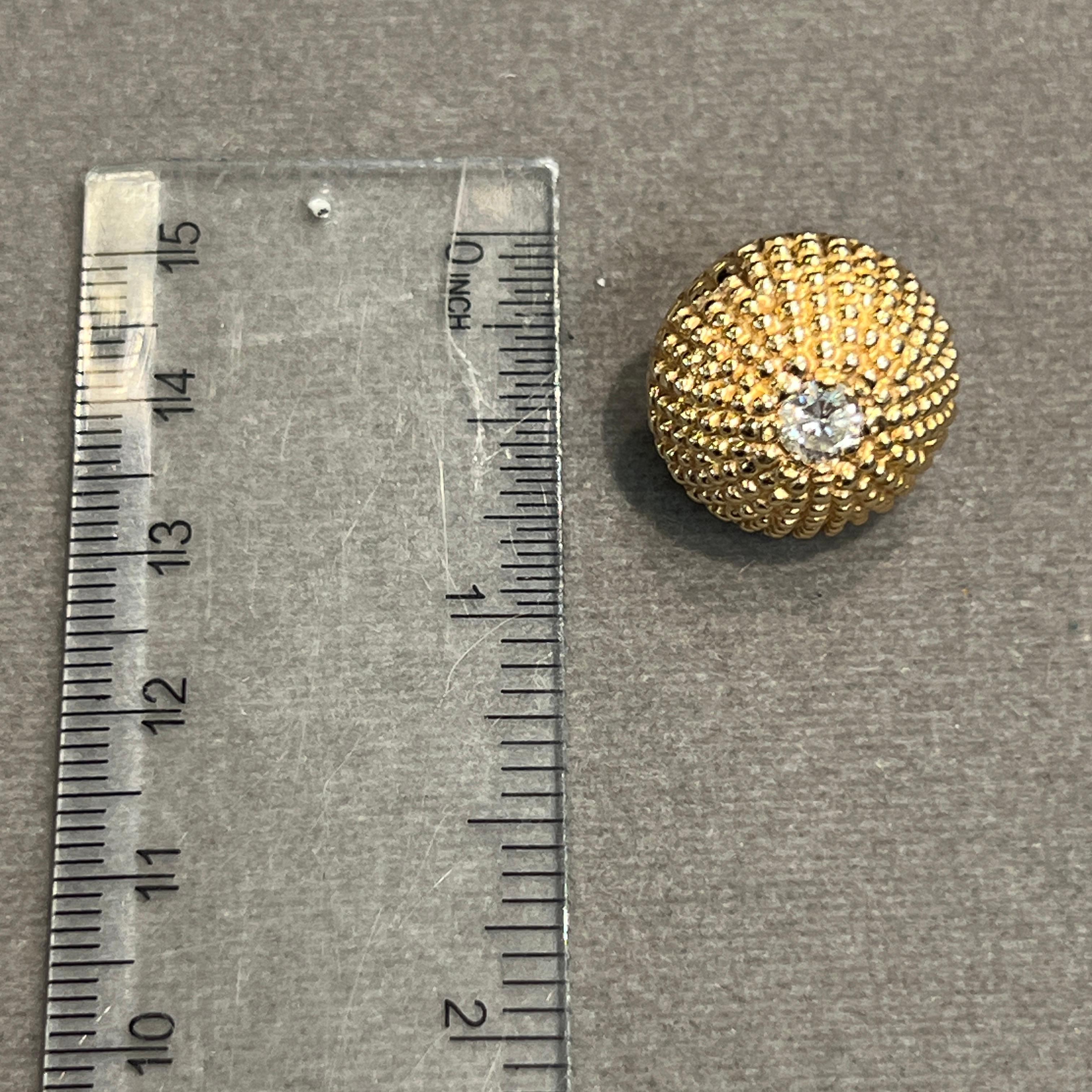 Diamond Dome Earrings In Excellent Condition For Sale In New York, NY