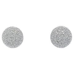 Pendientes Cúpula de Diamantes en Oro Blanco