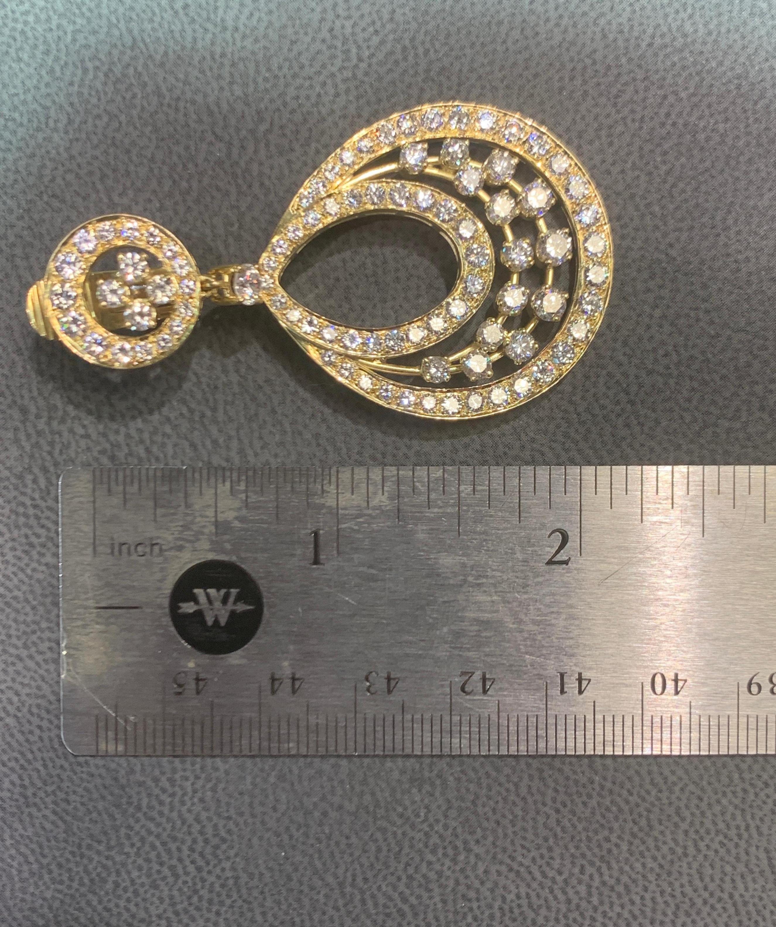 Women's Diamond Door Knocker Dangle Earrings For Sale