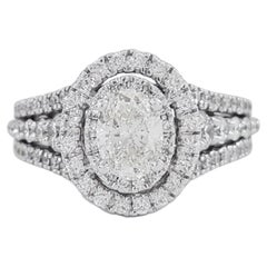 Diamond Double Haldo Engagement Ring