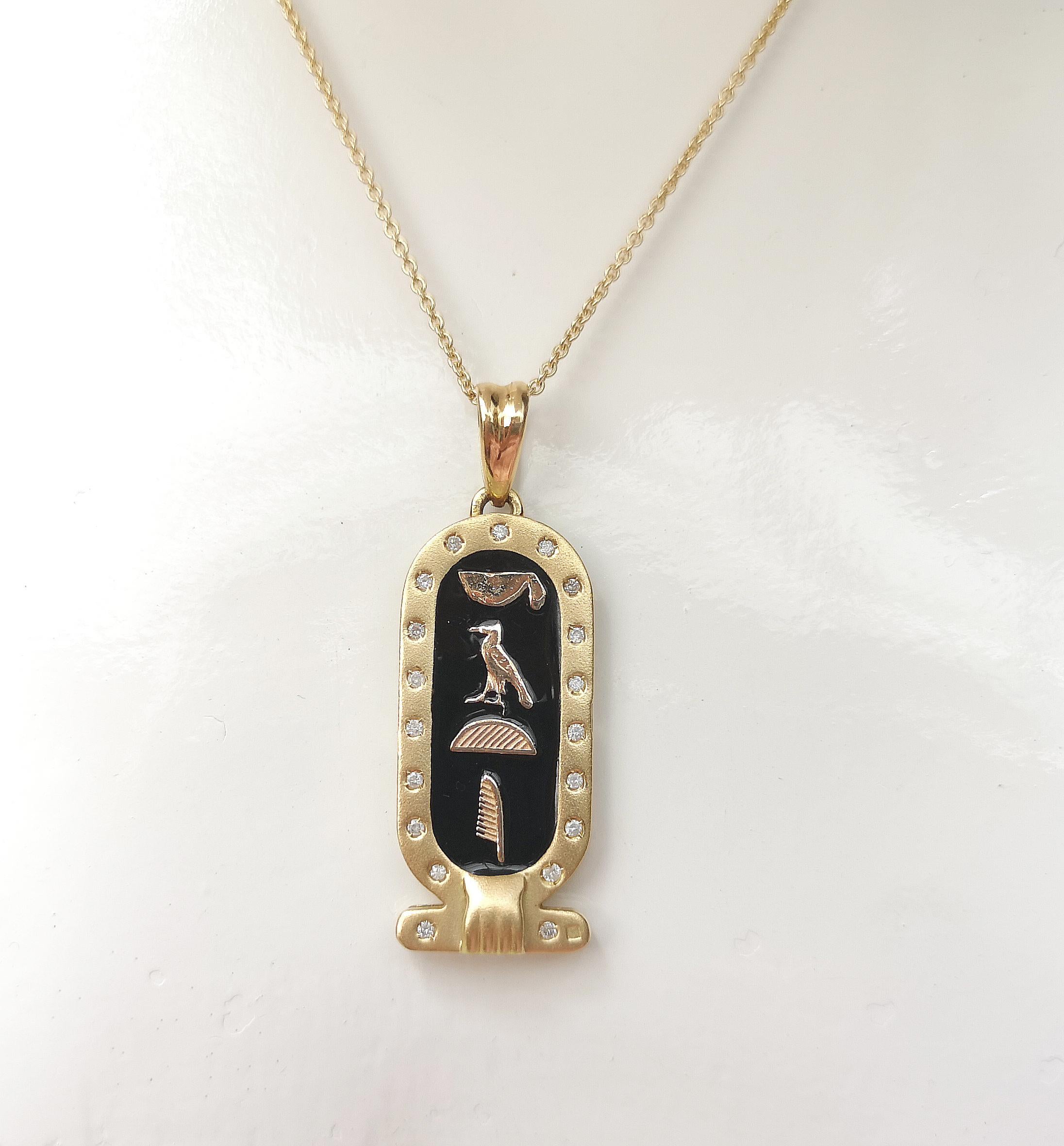 Diamond Double Sided Pendant Set in 18 Karat Gold Settings In New Condition For Sale In Bangkok, TH