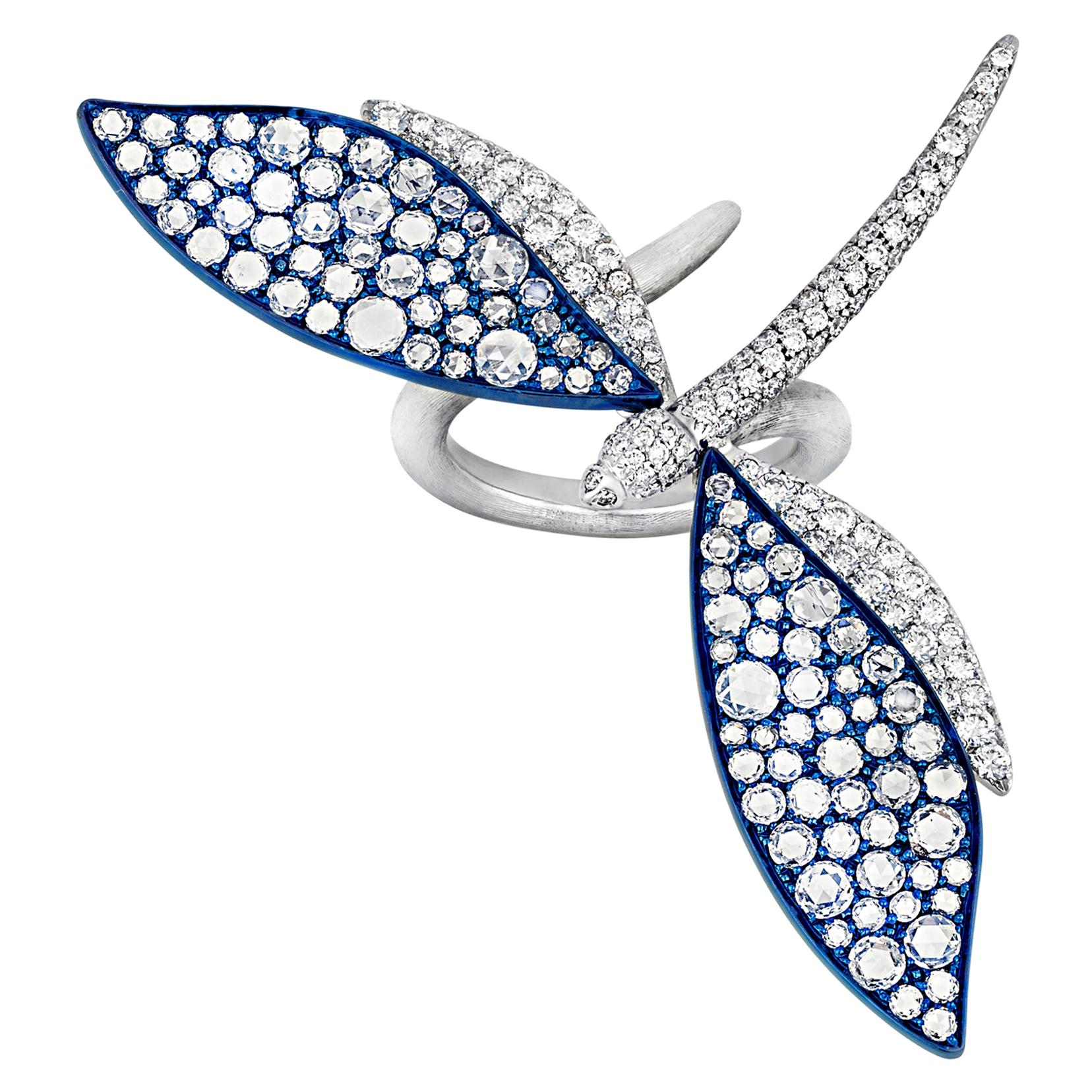 Diamond Dragonfly Ring