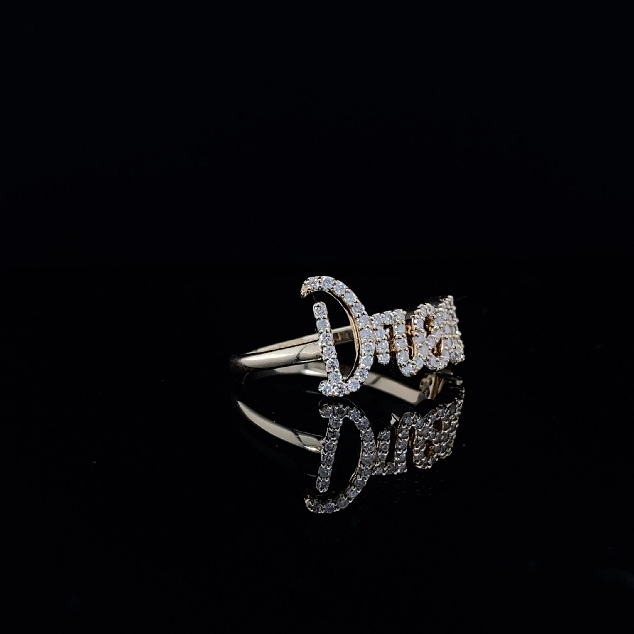 En vente :  Bague de rêve en or massif 18 carats sertie de diamants 5