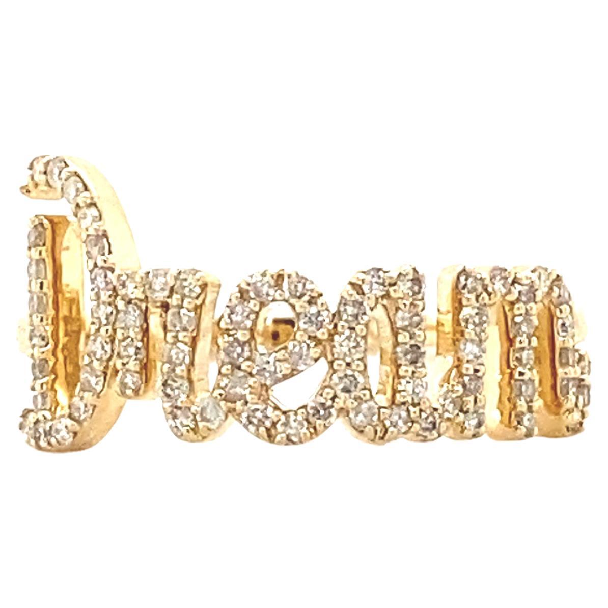 En vente :  Bague de rêve en or massif 18 carats sertie de diamants