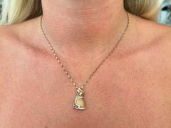 Diamond Dress Pendant Necklace 18k Rose Gold