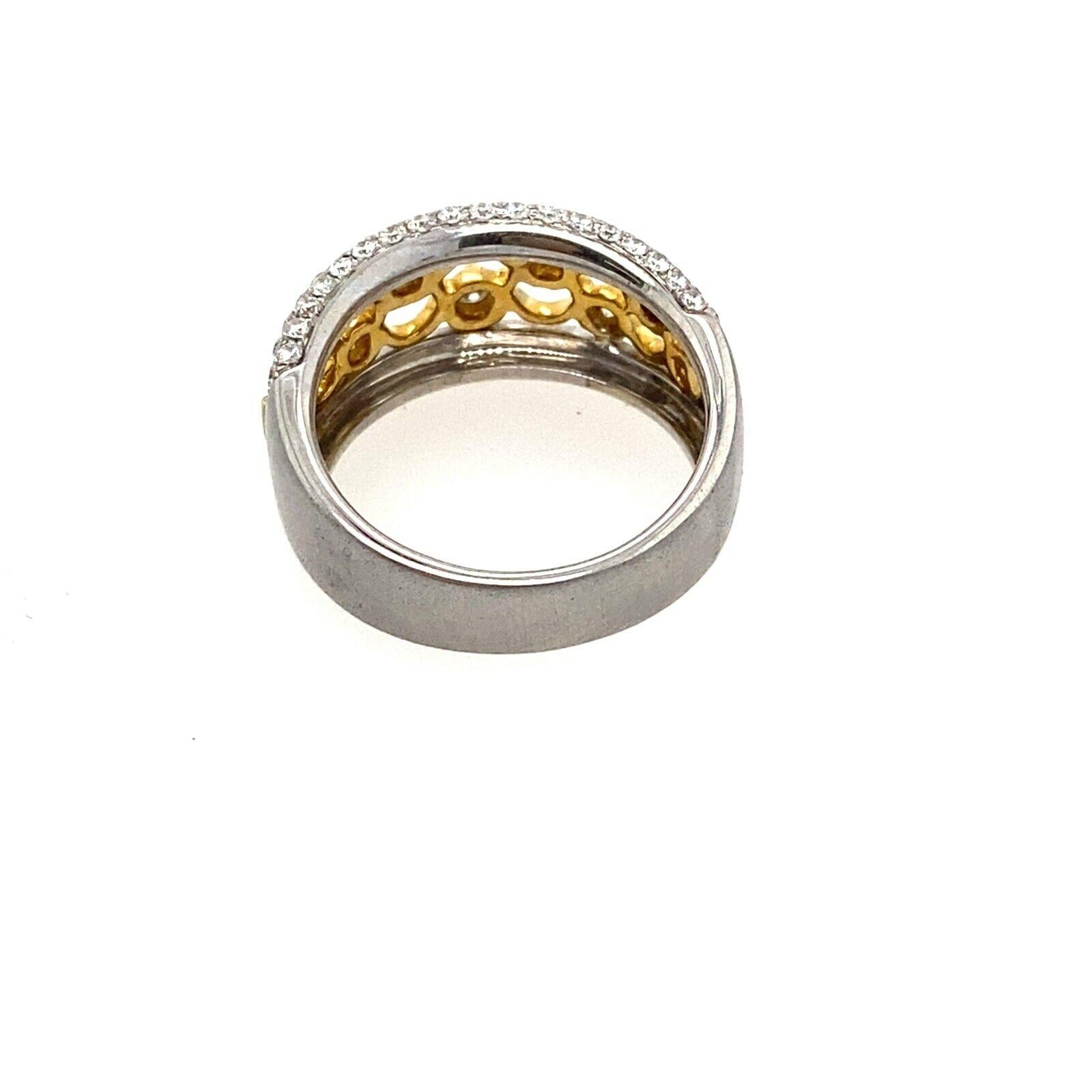 Women's Diamond Dress Ring Set with 1.30ct of Round Diamonds in 18ct Yellow Gold For Sale