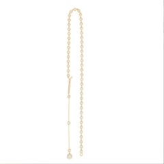 Diamond Drop 14K (or 18k upon request) Yellow Gold Lariat Necklace
