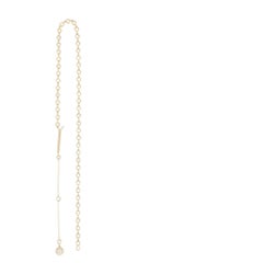 Diamond Drop 14K (or 18k upon request) Yellow Gold Lariat Necklace