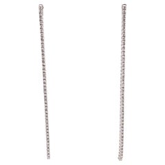 Diamond Drop Dangle Tennis Straight Earrings