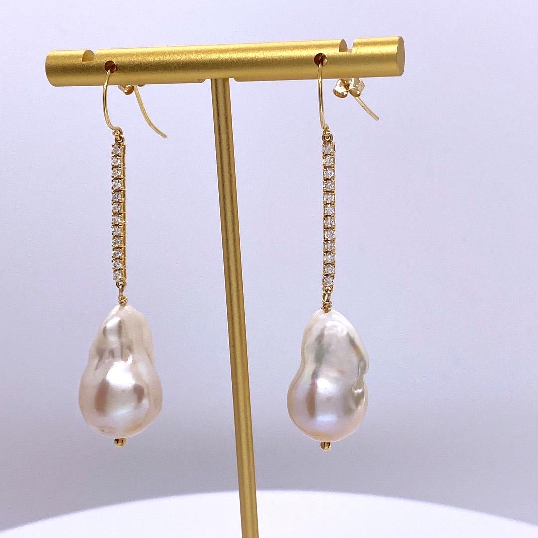 Women's or Men's Diamond Drop Earring For Sale