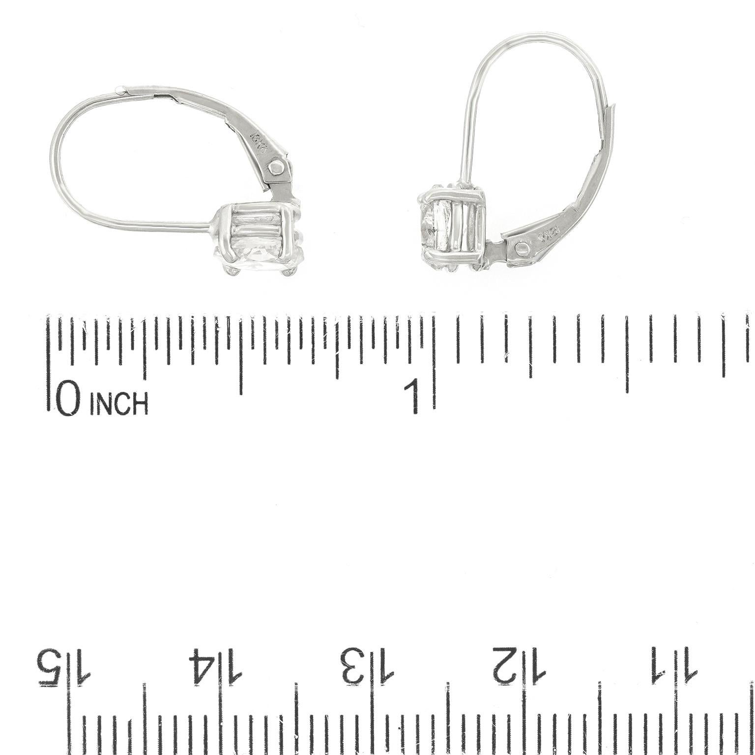 Diamant-Tropfen-Ohrringe 18k für Damen oder Herren im Angebot