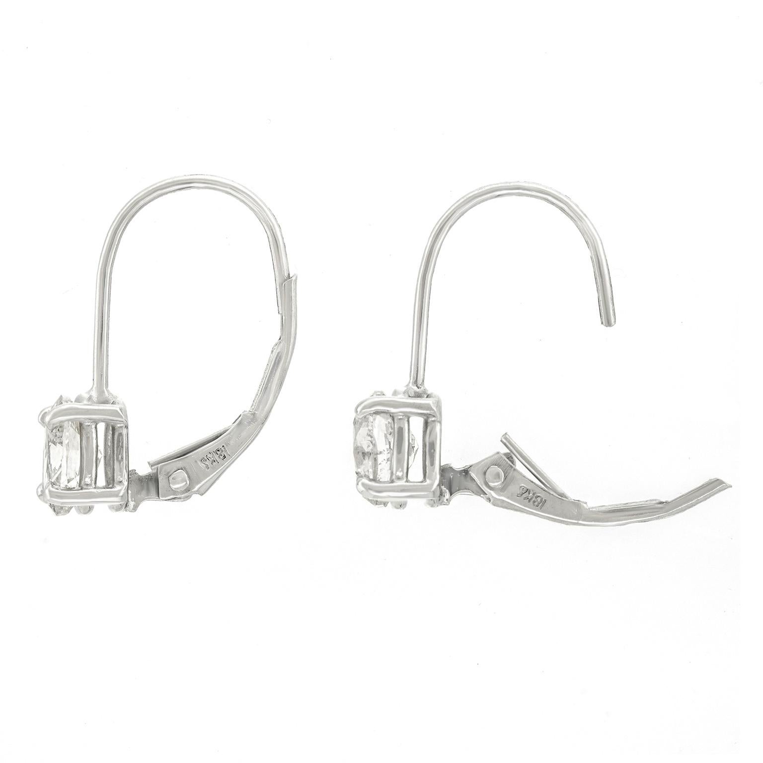 Diamond Drop Earrings 18k For Sale 1