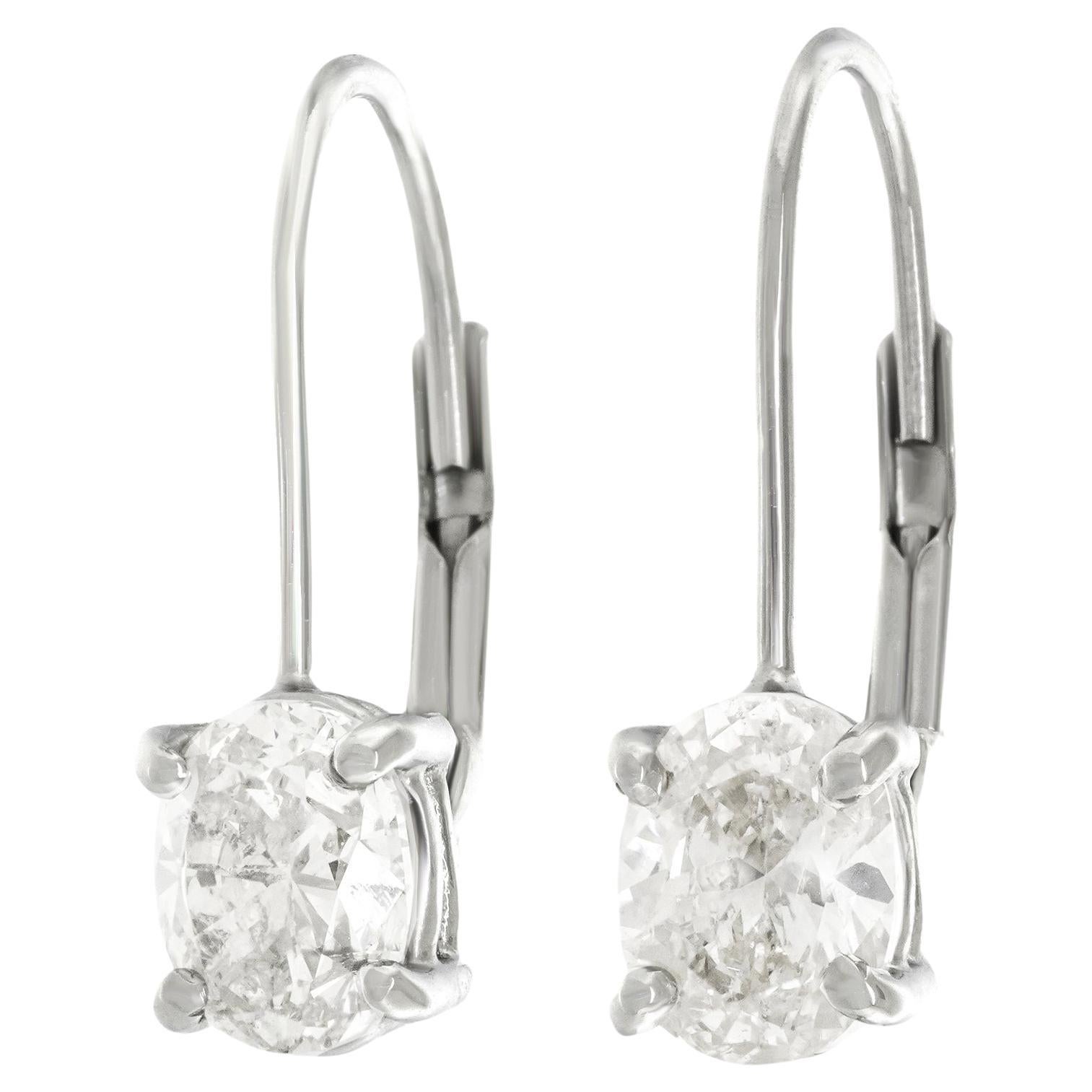 Boucles d'oreilles pendantes en diamant 18k