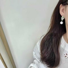 Diamond Drop Earrings 18K White Gold 1.70 Carat