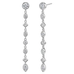 Diamond Drop Earrings 2.75 Carat Platinum