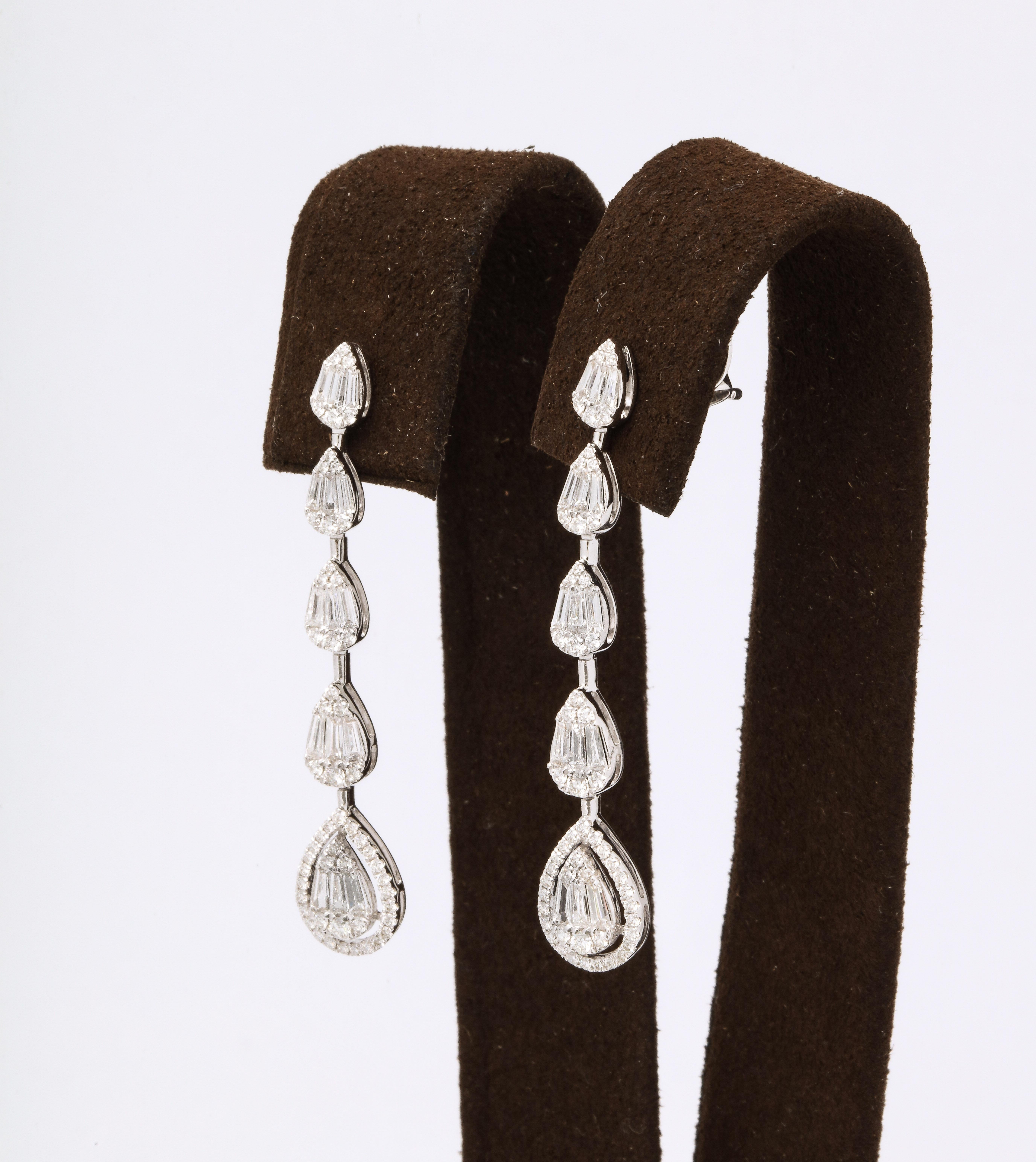 diamond droplet earrings