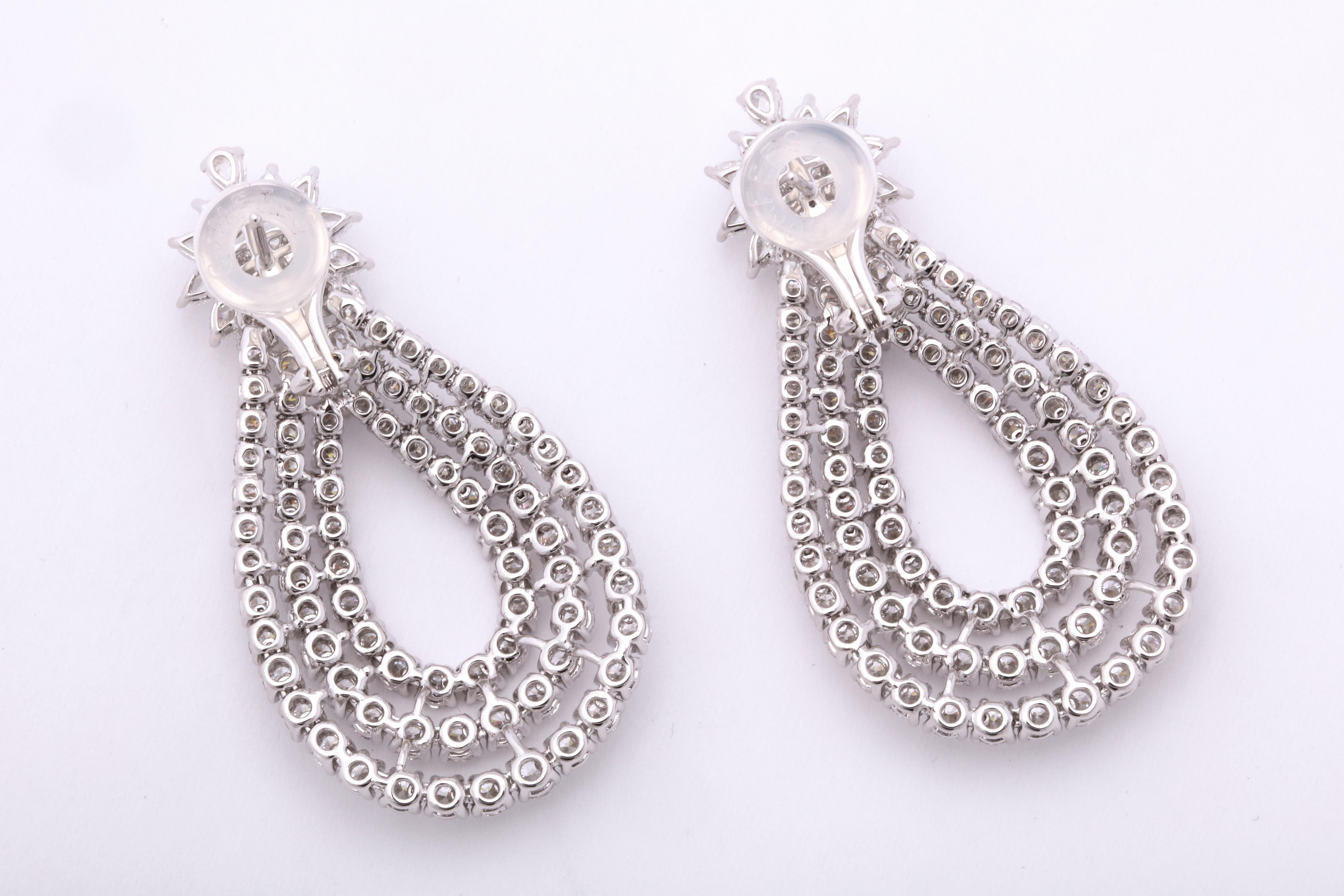Diamond Drop Earrings For Sale 2