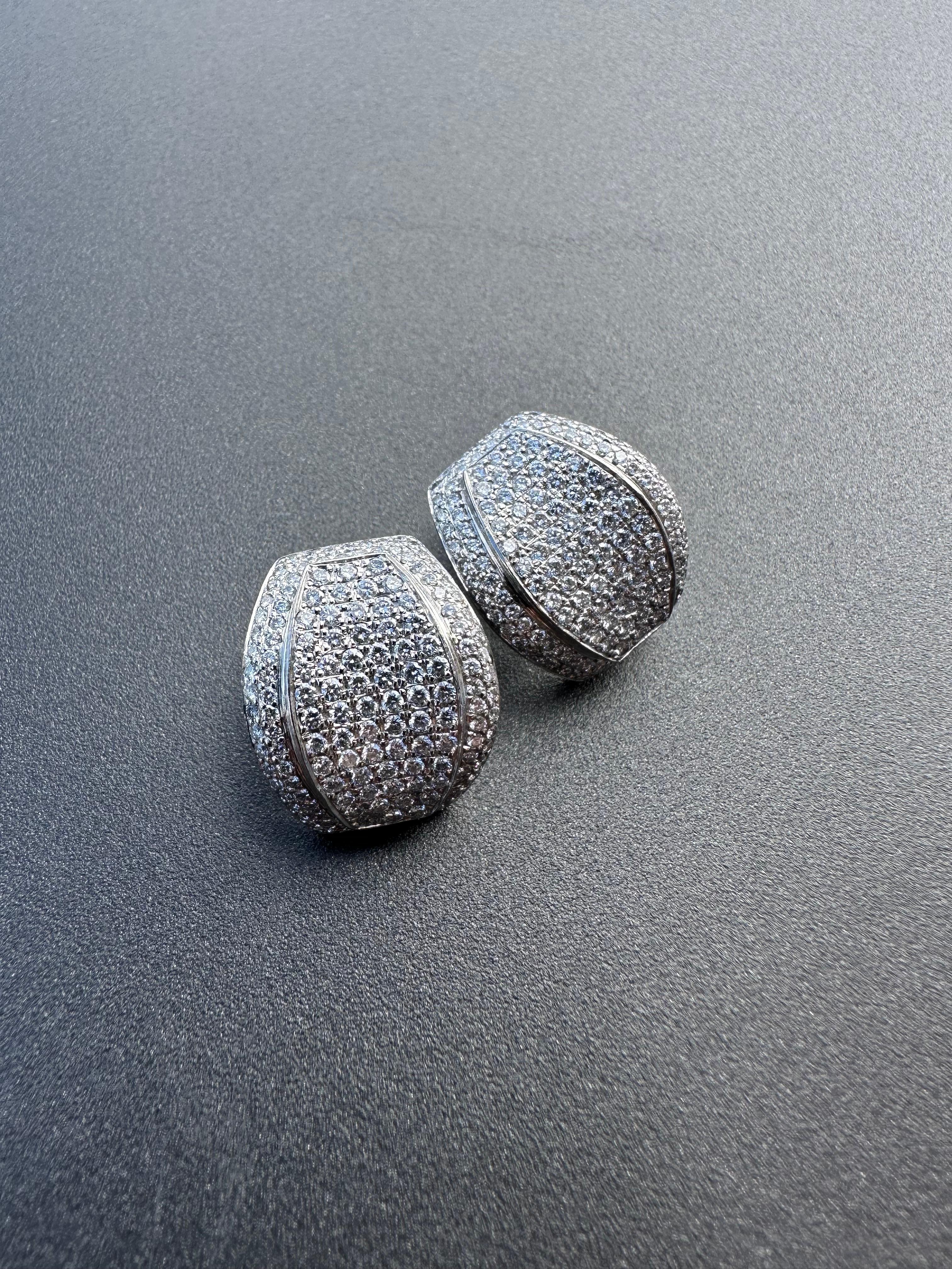Diamanttropfen-Ohrringe aus Platin Herren im Angebot