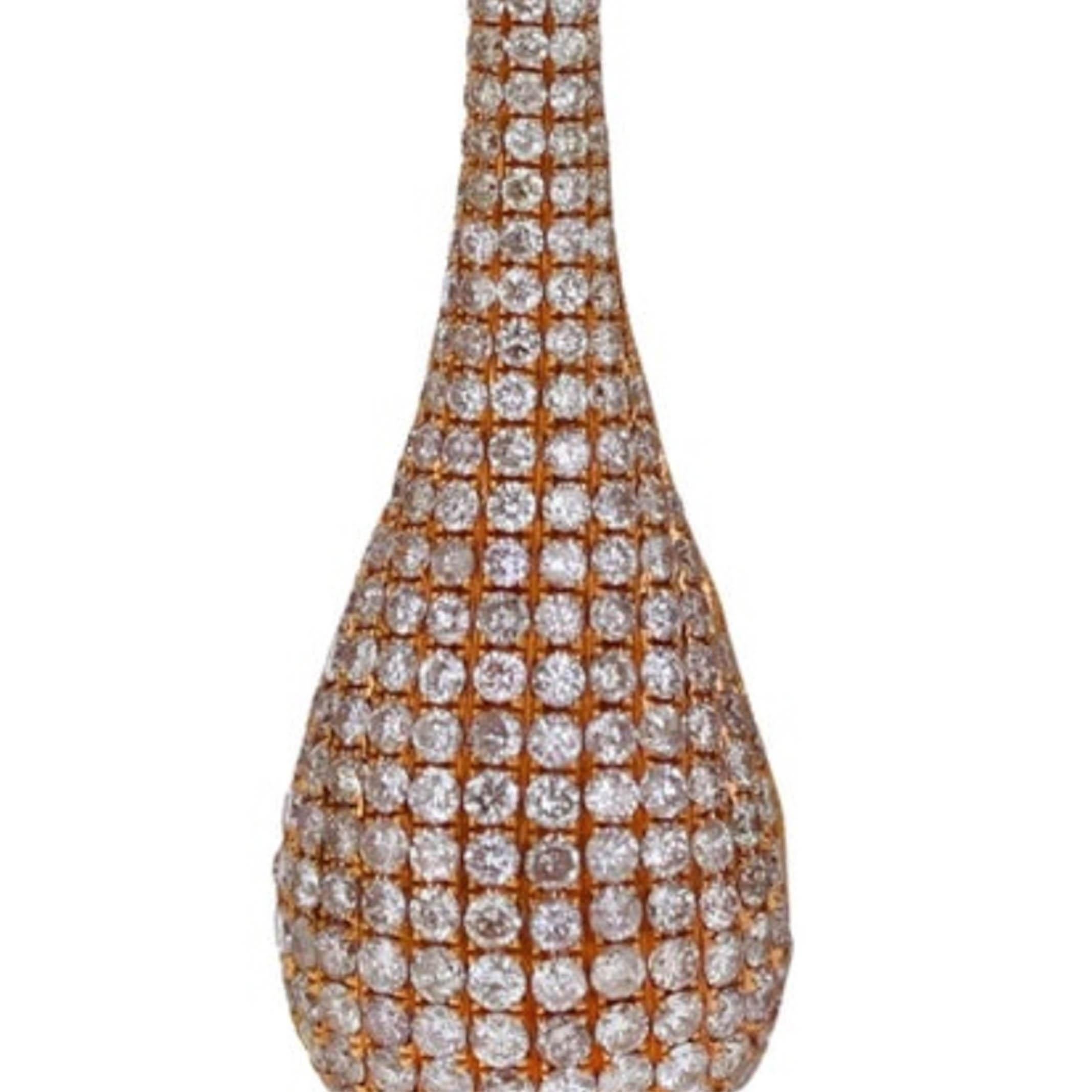 Boucles d'oreilles pendantes à levier avec goutte de diamant en vente 2