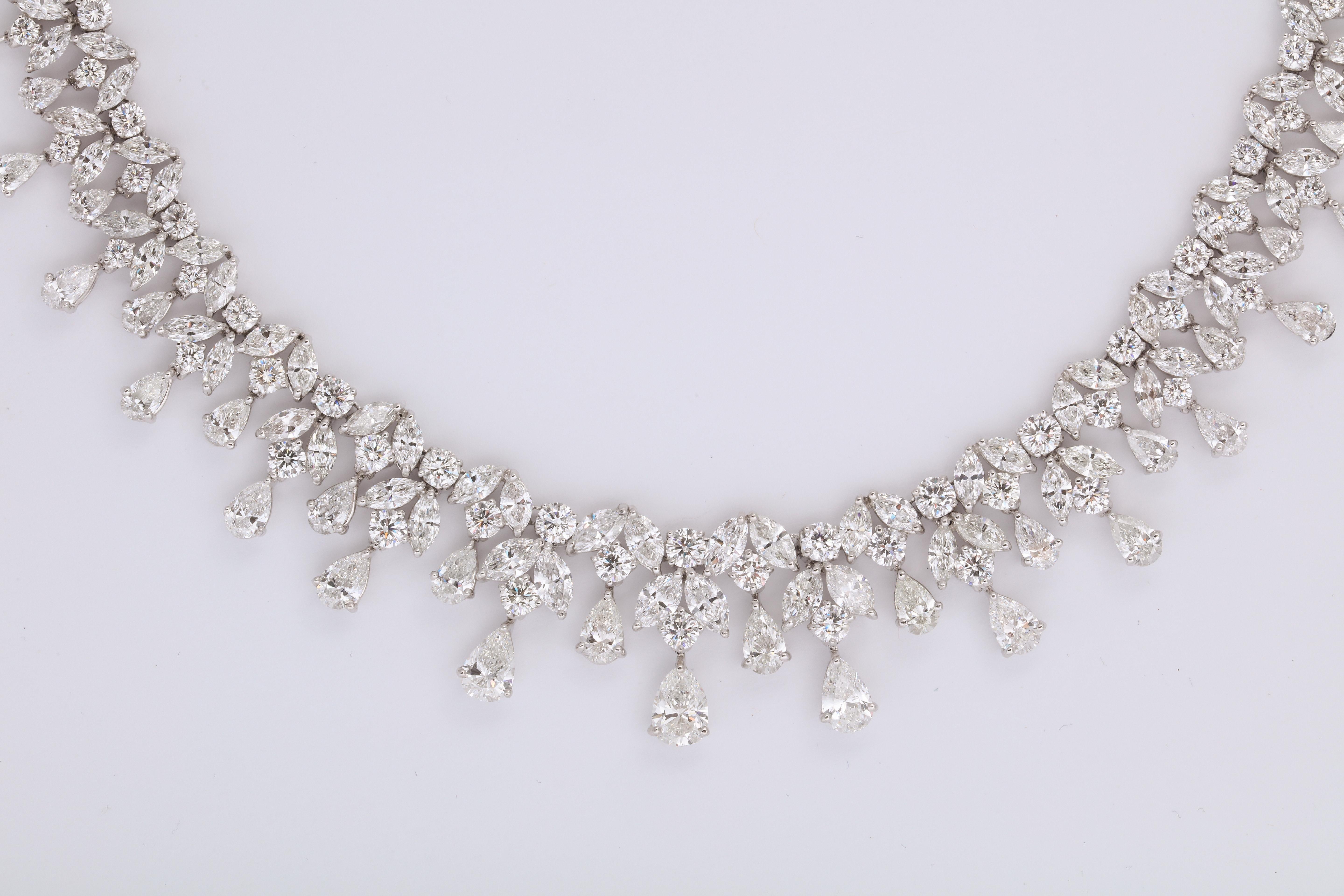 Diamond Drop Necklace In New Condition In New York, NY
