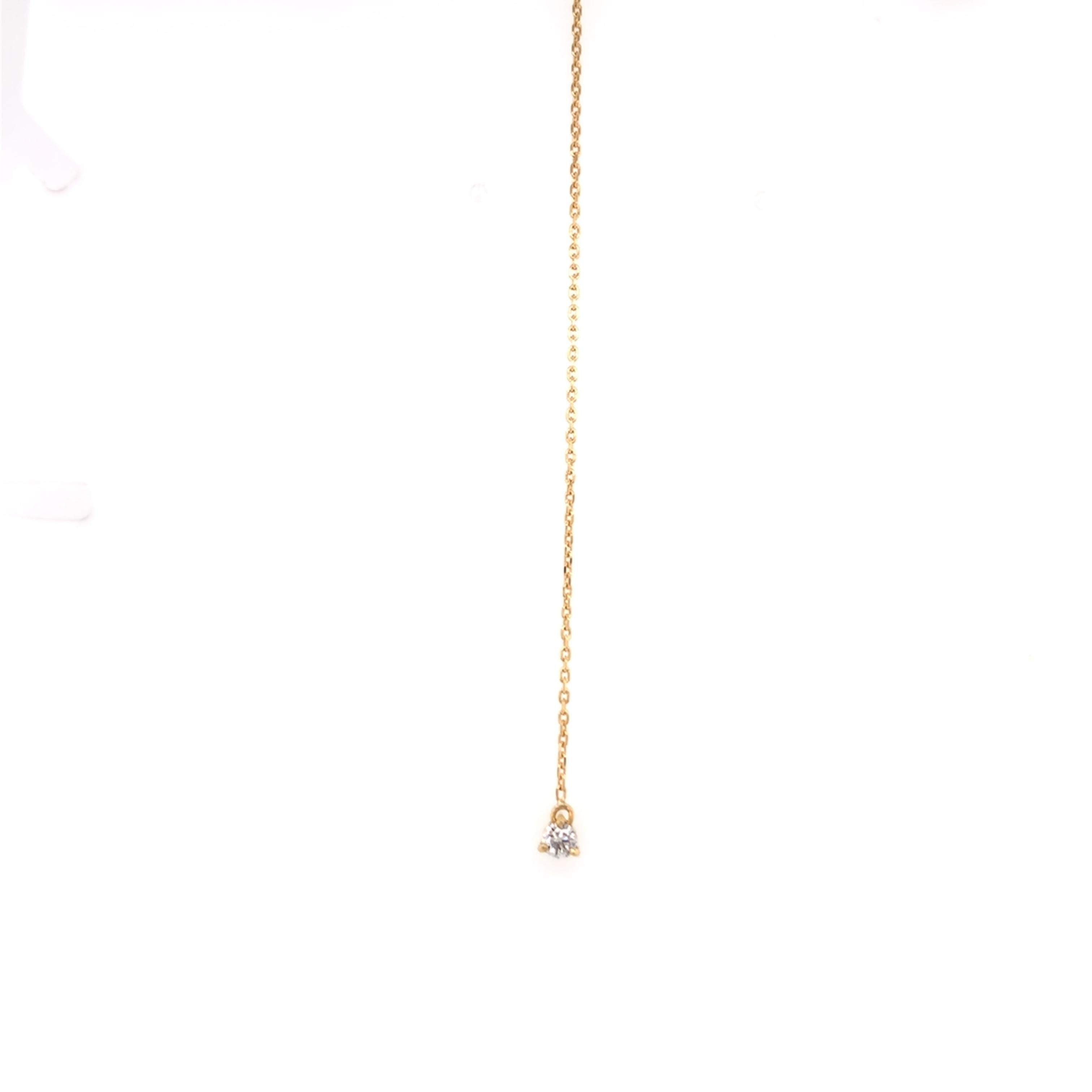 Diamond Drop Necklace In New Condition In Miami, FL