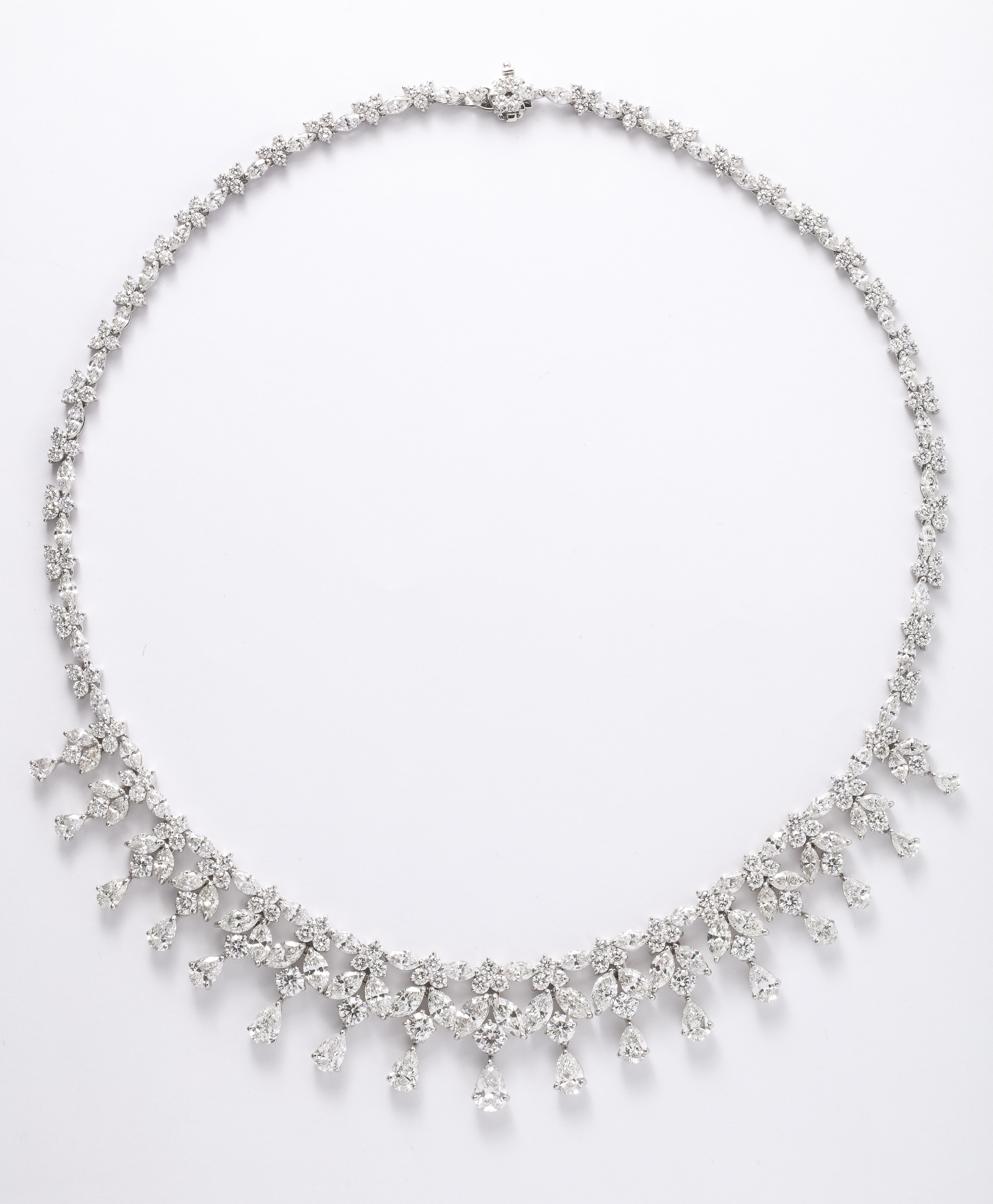 Pear Cut Diamond Drop Necklace