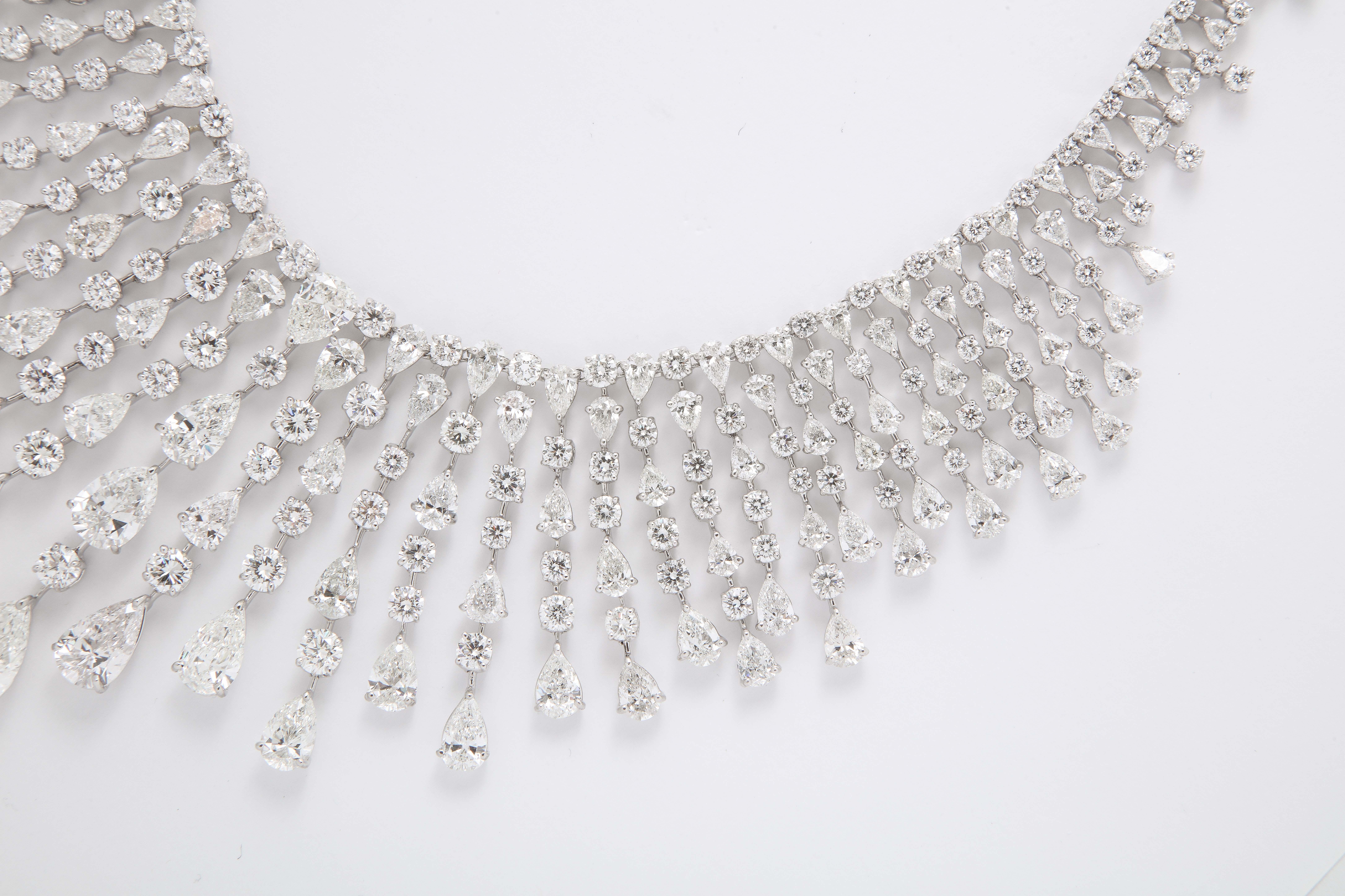 diamond drops necklace