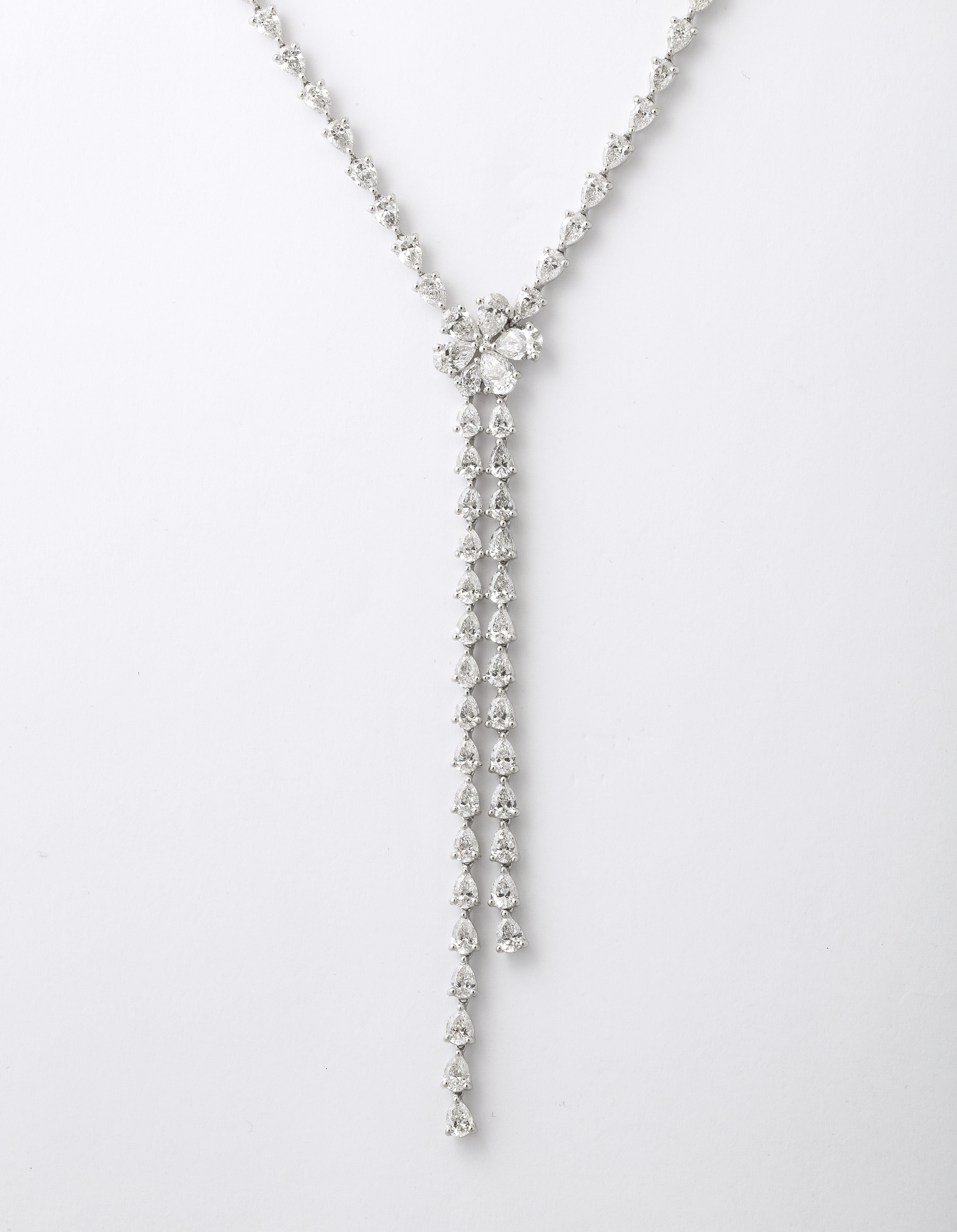 Women's Diamond Drop Necklace  For Sale