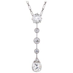 Vintage Diamond Drop Necklace