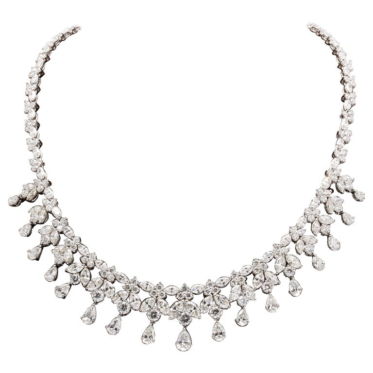 Diamond Drop Necklace For Sale at 1stDibs