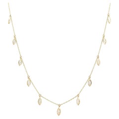 Diamond Drop Necklace in 18K Yellow Gold