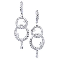 Casato Boucles d'oreilles en goutte en or blanc et diamants